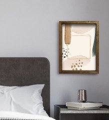 BK Gift Otel Odası Konseptli Doğal Masif Ahşap Çerçeveli Tablo 45x65cm-27
