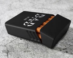 BK Gift Kişiye Özel İsimli Tarihli Babalar Günü Tasarımlı Siyah Metal Sigara Tabakası ,Babalar Günü Hediyesi , Babaya Hediye , Sigara Tabakası-1