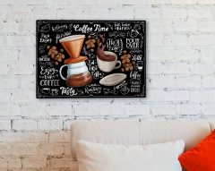BK Home Coffee Tasarımlı Kanvas Tablo 30x50cm-39