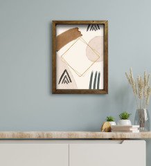 BK Gift Otel Odası Konseptli Doğal Masif Ahşap Çerçeveli Tablo 45x65cm-28
