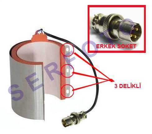 Kupa Presi Rezistansı ( 3 delikli / erkek soketli)