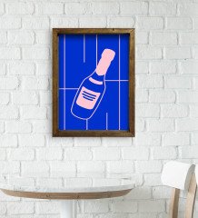 BK Gift Cafe & Bar & Restaurant Konseptli Doğal Masif Ahşap Çerçeveli Tablo-77