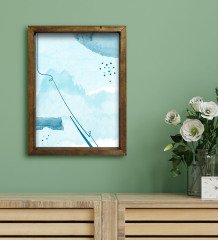 BK Gift Otel Odası Konseptli Doğal Masif Ahşap Çerçeveli Tablo 45x65cm-30