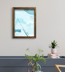 BK Gift Otel Odası Konseptli Doğal Masif Ahşap Çerçeveli Tablo 45x65cm-30