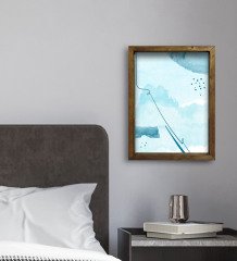 BK Gift Otel Odası Konseptli Doğal Masif Ahşap Çerçeveli Tablo 45x65cm-30