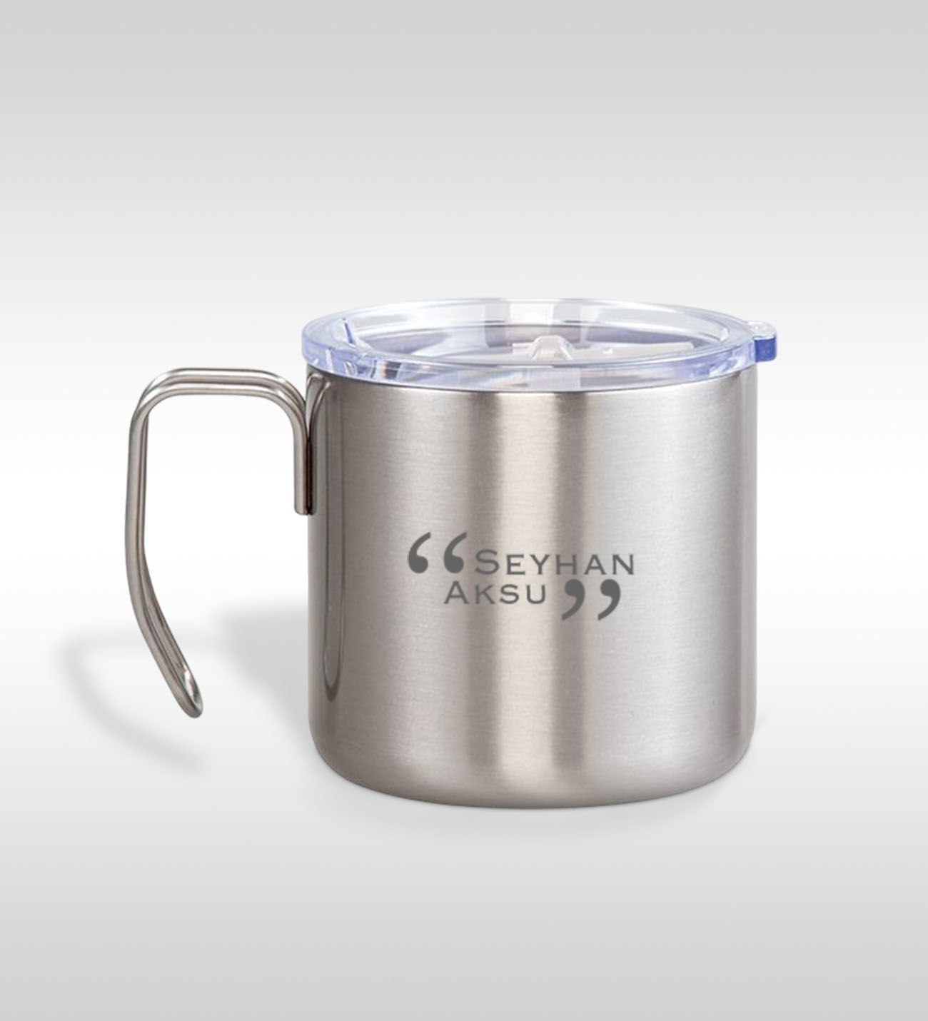 Kişiye Özel Siyah Çelik Bardak 240ml