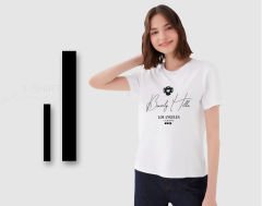 BK Gift Beverly Hills Tasarımlı Kadın Beyaz T-shirt, Arkadaşa Hediye, Doğum Günü Hediyesi, Trend Tişört, Sevgili Hediyesi-1