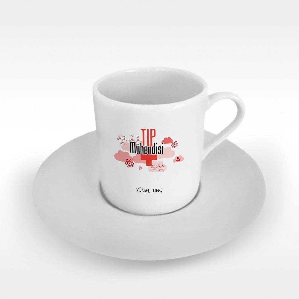 Kişiye Özel Mesleki Tıp Mühendisi Türk Kahvesi Fincanı