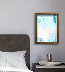 BK Gift Otel Odası Konseptli Doğal Masif Ahşap Çerçeveli Tablo 45x65cm-31