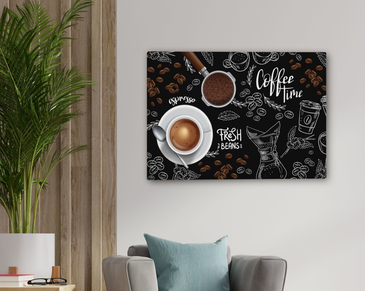 BK Home Coffee Tasarımlı Kanvas Tablo 70x100cm-40