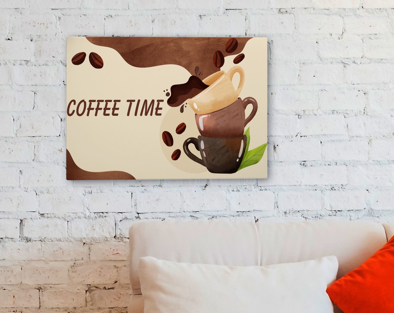 BK Home Coffee Tasarımlı Kanvas Tablo 30x50cm-41