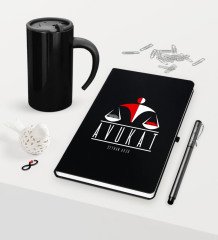 Kişiye Özel Avukat Temalı Siyah Defter Kalem ve Termos Mug Seti  - 4