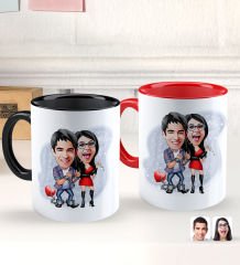 BK Gift Kişiye Özel Sevgililer Karikatürlü 2’li Defter Kupa Hediye Seti, Sevgiliye Hediye, Sevgililer Günü Hediyesi-4