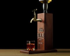 BK Gift Bar & Pub & Meyhanelere Özel Kabartma İsimli 4 Adet Musluklu Doğal Ahşap İçki Standı-3