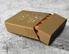 BK Gift Kişiye Özel İsimli Babalar Günü Tasarımlı Sarı Metal Sigara Tabakası ,Babalar Günü Hediyesi , Babaya Hediye , Sigara Tabakası-8