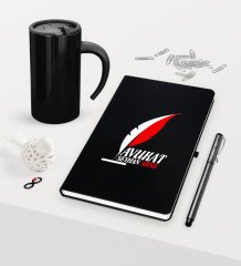 Kişiye Özel Avukat Temalı Siyah Defter Kalem ve Termos Mug Seti  - 8