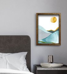 BK Gift Otel Odası Konseptli Doğal Masif Ahşap Çerçeveli Tablo 45x65cm-38