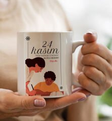 BK Gift Kişiye Özel Öğretmenler Günü Tasarımlı Kupa Bardak ve Atatürk Baskılı Tişört Hediye Seti- 3-6, Öğretmene Hediye, Öğretmenler Günü, 100. Yıl Hediyesi