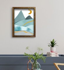 BK Gift Otel Odası Konseptli Doğal Masif Ahşap Çerçeveli Tablo 45x65cm-39