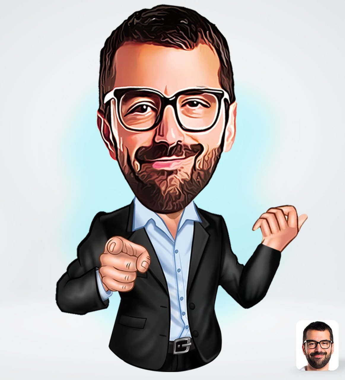 Kişiye Özel Amca Tasarımlı Dijital Karikatür-1