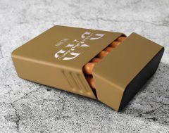 BK Gift Kişiye Özel İsimli Tarihli Babalar Günü Tasarımlı Sarı Metal Sigara Tabakası ,Babalar Günü Hediyesi , Babaya Hediye , Sigara Tabakası-1
