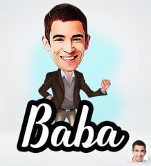 Kişiye Özel Baba Tasarımlı Dijital Karikatür-1