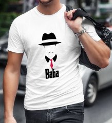 BK Home Godfather Baba Tasarımlı Beyaz T-Shirt-11