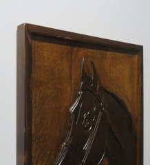 BK Gift Özel Yapım At Kabartma Figürlü Ahşap Çerçeveli Tablo