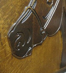 BK Gift Özel Yapım At Kabartma Figürlü Ahşap Çerçeveli Tablo