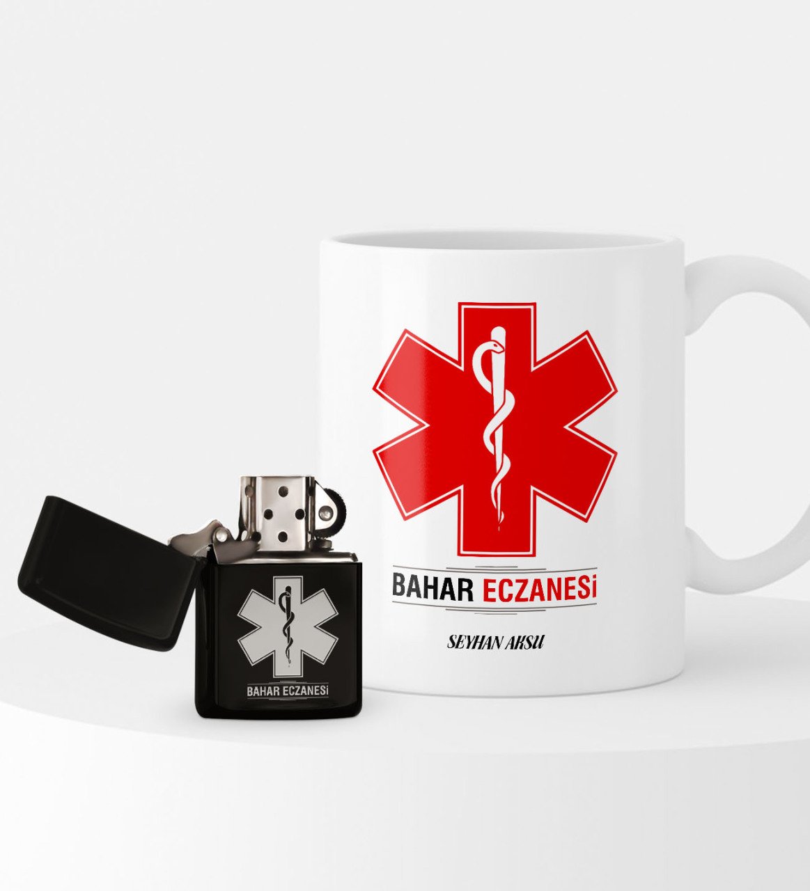 Kişiye Özel Eczane Temalı Çakmak ve Kupa Hediye Seti - 2