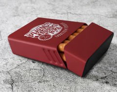 BK Gift Kişiye Özel İsimli Babalar Günü Tasarımlı Kırmızı Metal Sigara Tabakası ,Babalar Günü Hediyesi , Babaya Hediye , Sigara Tabakası-1