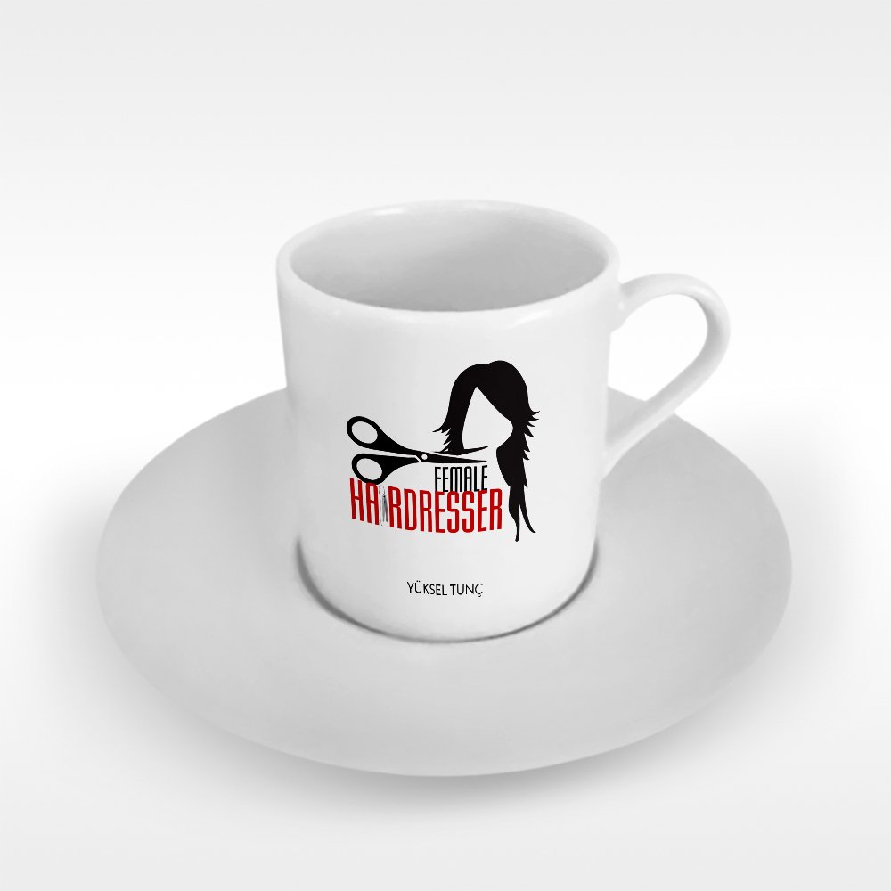 Kişiye Özel Mesleki Bayan Kuaförü Türk Kahvesi Fincanı - 2