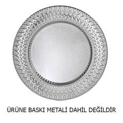 Sublimasyon 25 cm Gümüş Metal Tabak - Ardiva