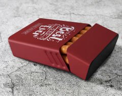 BK Gift Kişiye Özel İsimli Babalar Günü Tasarımlı Kırmızı Metal Sigara Tabakası ,Babalar Günü Hediyesi , Babaya Hediye , Sigara Tabakası-4