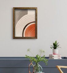 BK Gift Otel Odası Konseptli Doğal Masif Ahşap Çerçeveli Tablo 45x65cm-47