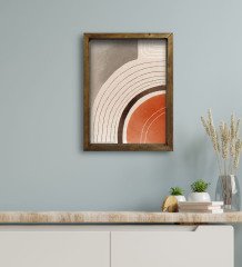 BK Gift Otel Odası Konseptli Doğal Masif Ahşap Çerçeveli Tablo 45x65cm-47