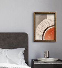 BK Gift Otel Odası Konseptli Doğal Masif Ahşap Çerçeveli Tablo 45x65cm-47