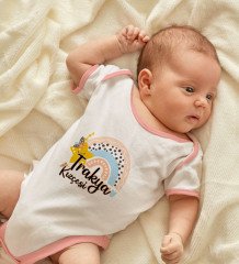 BK Kids Trakya Kızçesi Tasarımlı Pembe Bebek Body Zıbın-1