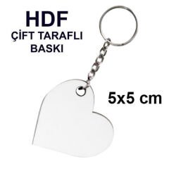 HDF Çift  Taraflı Anahtarlık - Kalp