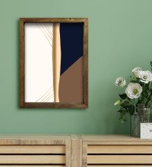 BK Gift Otel Odası Konseptli Doğal Masif Ahşap Çerçeveli Tablo 45x65cm-53