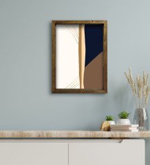 BK Gift Otel Odası Konseptli Doğal Masif Ahşap Çerçeveli Tablo 45x65cm-53