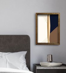 BK Gift Otel Odası Konseptli Doğal Masif Ahşap Çerçeveli Tablo 45x65cm-53