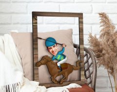 BK Gift Kişiye Özel Erkek Jokey Karikatürlü 3D Ahşap Tablo, Sevgiliye Hediye, Arkadaşa Hediye, Yıl Dönümü Hediyesi, Doğum Günü Hediyesi-1