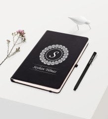 Kişiye Özel Siyah Defter Kalem Hediye Seti - 2