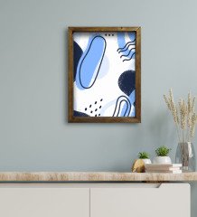 BK Gift Otel Odası Konseptli Doğal Masif Ahşap Çerçeveli Tablo 45x65cm-55