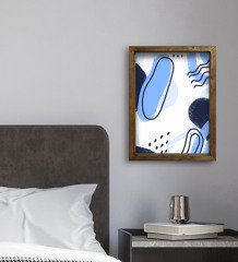 BK Gift Otel Odası Konseptli Doğal Masif Ahşap Çerçeveli Tablo 45x65cm-55