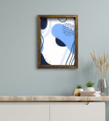 BK Gift Otel Odası Konseptli Doğal Masif Ahşap Çerçeveli Tablo 45x65cm-56