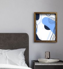 BK Gift Otel Odası Konseptli Doğal Masif Ahşap Çerçeveli Tablo 45x65cm-56