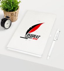 Kişiye Özel Avukat Temalı Beyaz Defter Kalem Seti - 8