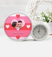 Sevgiliye Özel Fotoğraflı Saatli Sihirli LED Ayna Çerçeve - 20